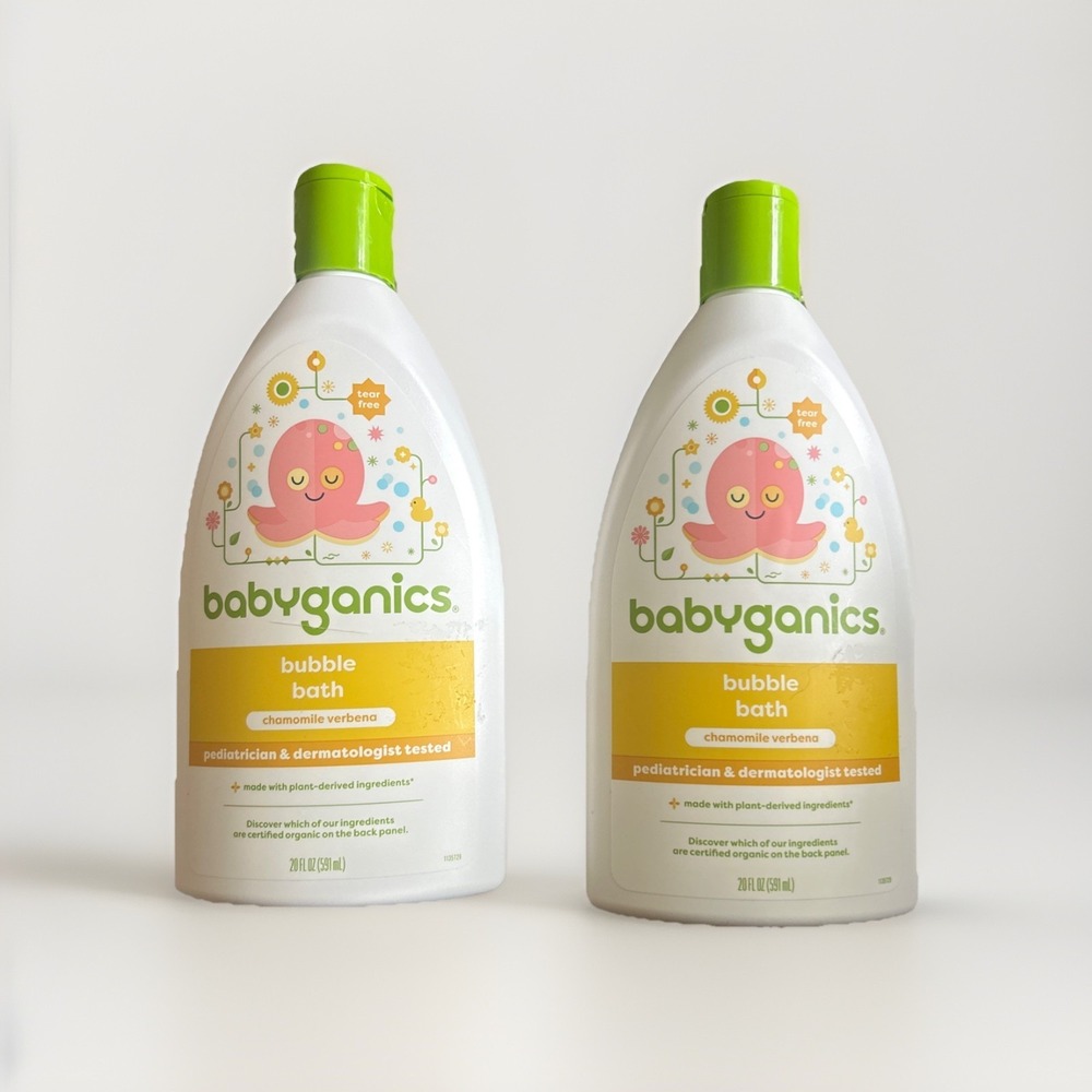 Babyganics Bubble Bath, Chamomile Verbena,‎ 20 oz 2 PACK NEW  tear free